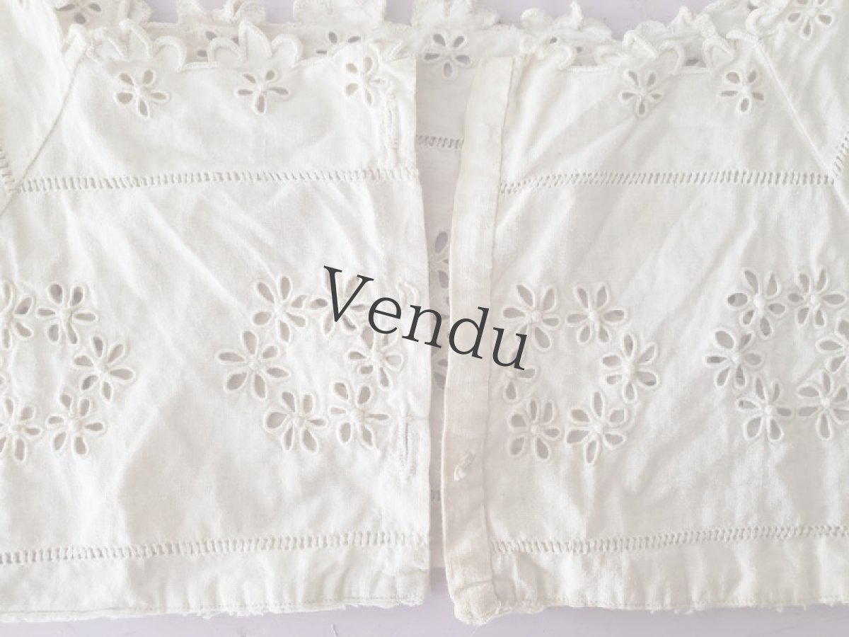 画像3: フランスアンティーク　カットワーク刺繍 六角形型のつけ襟 (3)