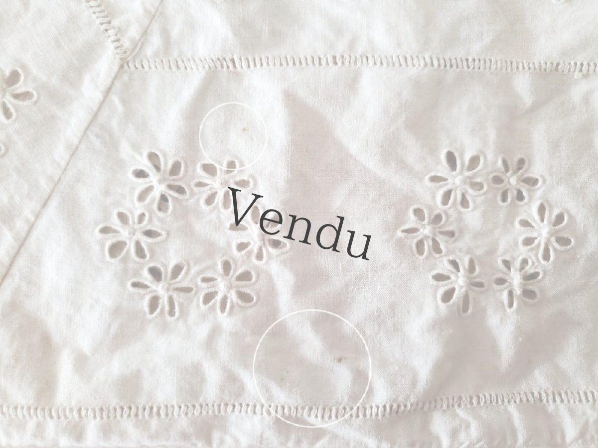 画像6: フランスアンティーク　カットワーク刺繍 六角形型のつけ襟 (6)