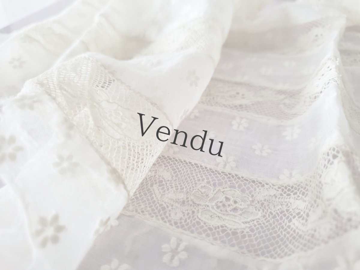 画像2: フランスアンティーク　可愛いはぎれ 82cm (2)