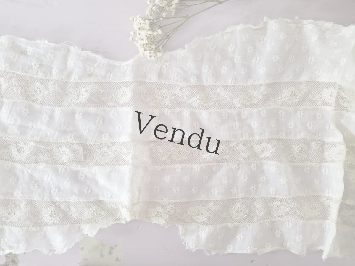 画像4: フランスアンティーク　可愛いはぎれ 82cm (4)