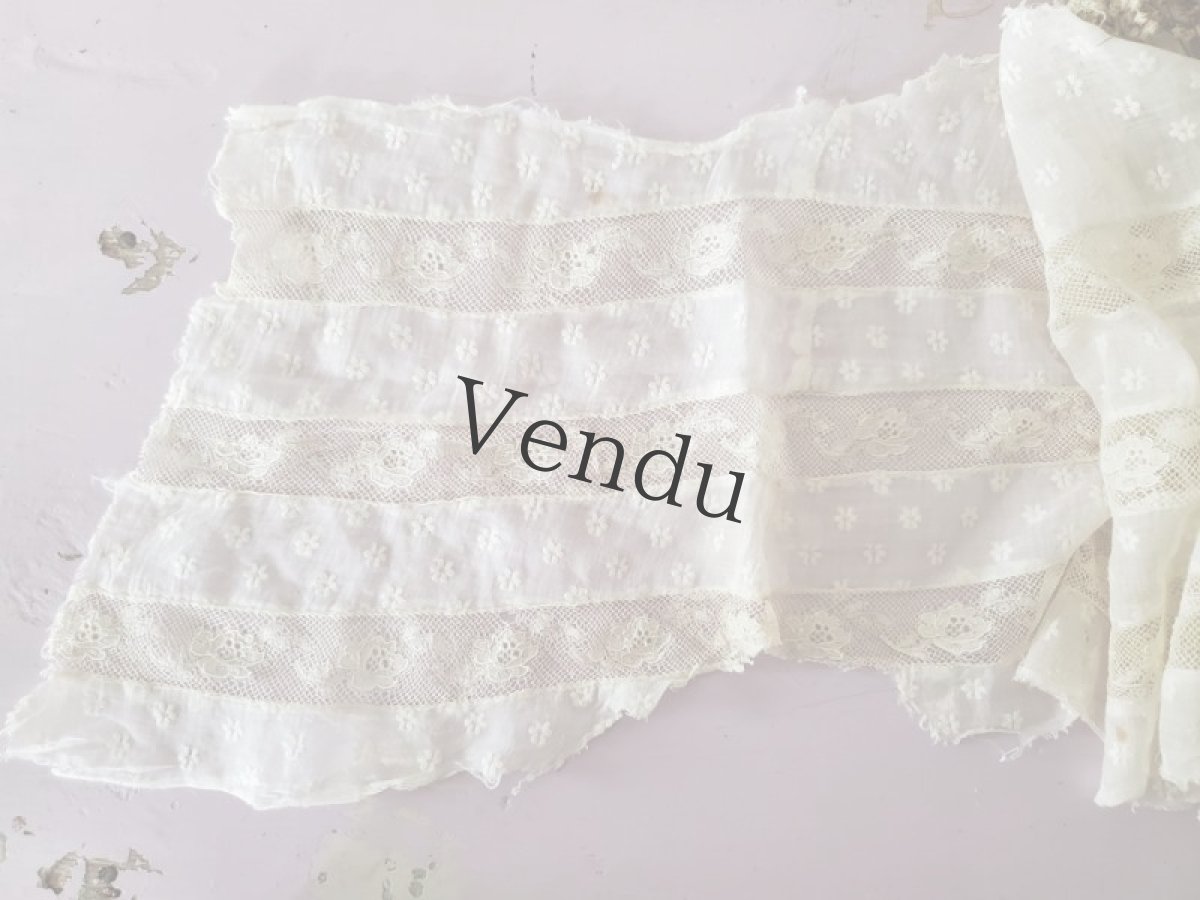 画像3: フランスアンティーク　可愛いはぎれ 82cm (3)