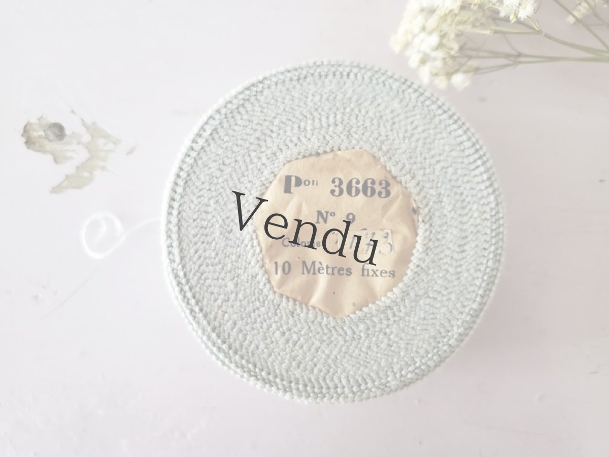 画像5: フランスアンティーク　巻きリボン Pon3663 No.9 水色 (5)