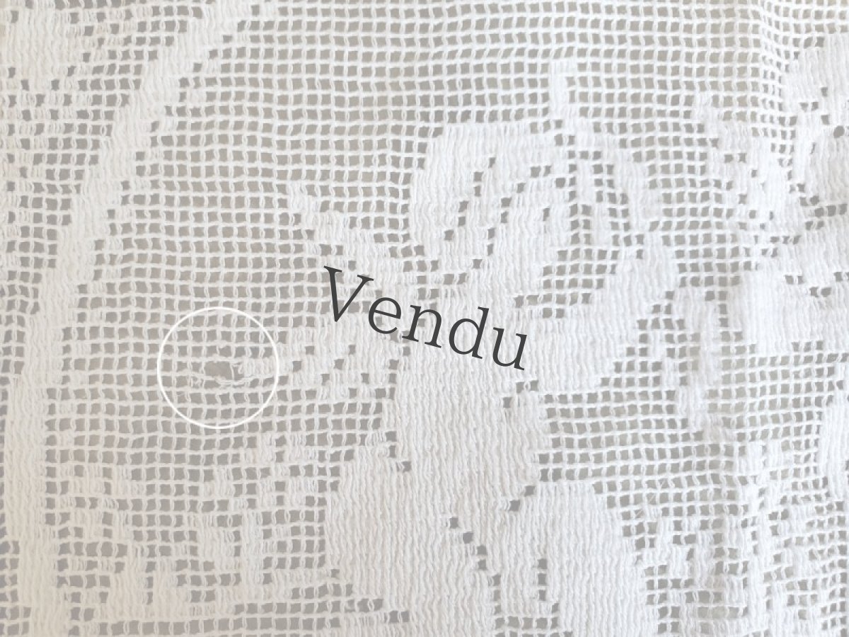 画像5: フランスヴィンテージ　天使のモチーフ フィレレース (5)