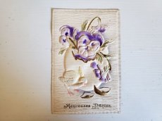 画像1: フランス 1900-20年 切手つきポストカード Pâques 復活祭 (1)