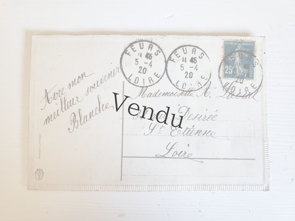 画像4: フランス 1900-20年 切手つきポストカード Pâques 復活祭 (4)