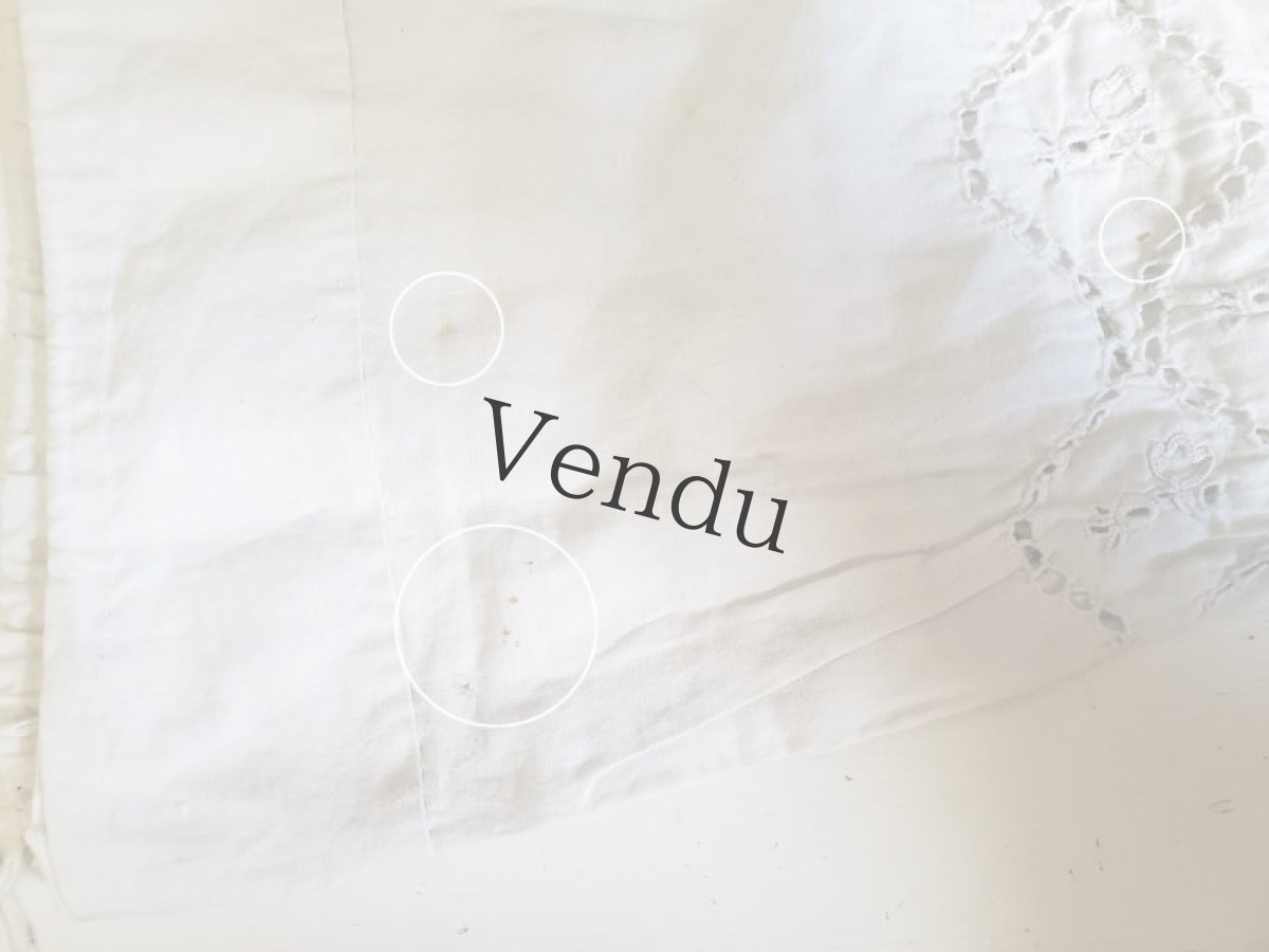 画像8: フランスアンティーク　カットワーク刺繍のおそで(片腕) (8)