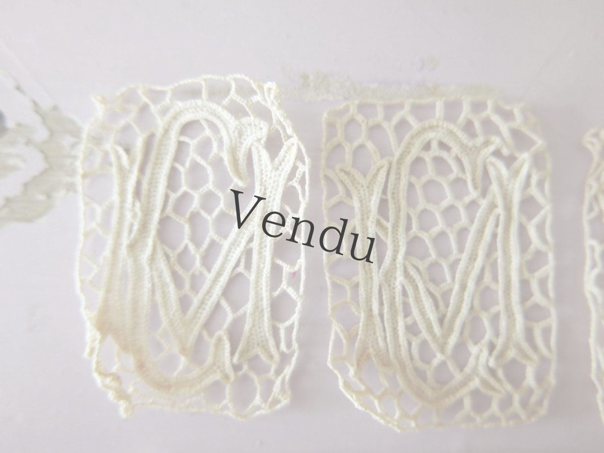 画像6: フランスアンティーク　レースモチーフセット≪モノグラム≫ (6)