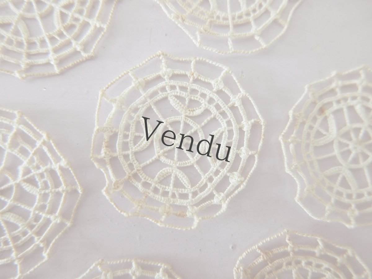 画像3: フランスアンティーク　レースモチーフ9枚セット≪サークル≫ (3)