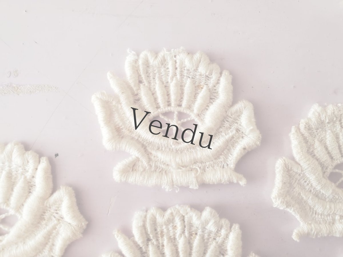 画像2: フランスヴィンテージ　レースモチーフ8枚セット≪お花≫ (2)