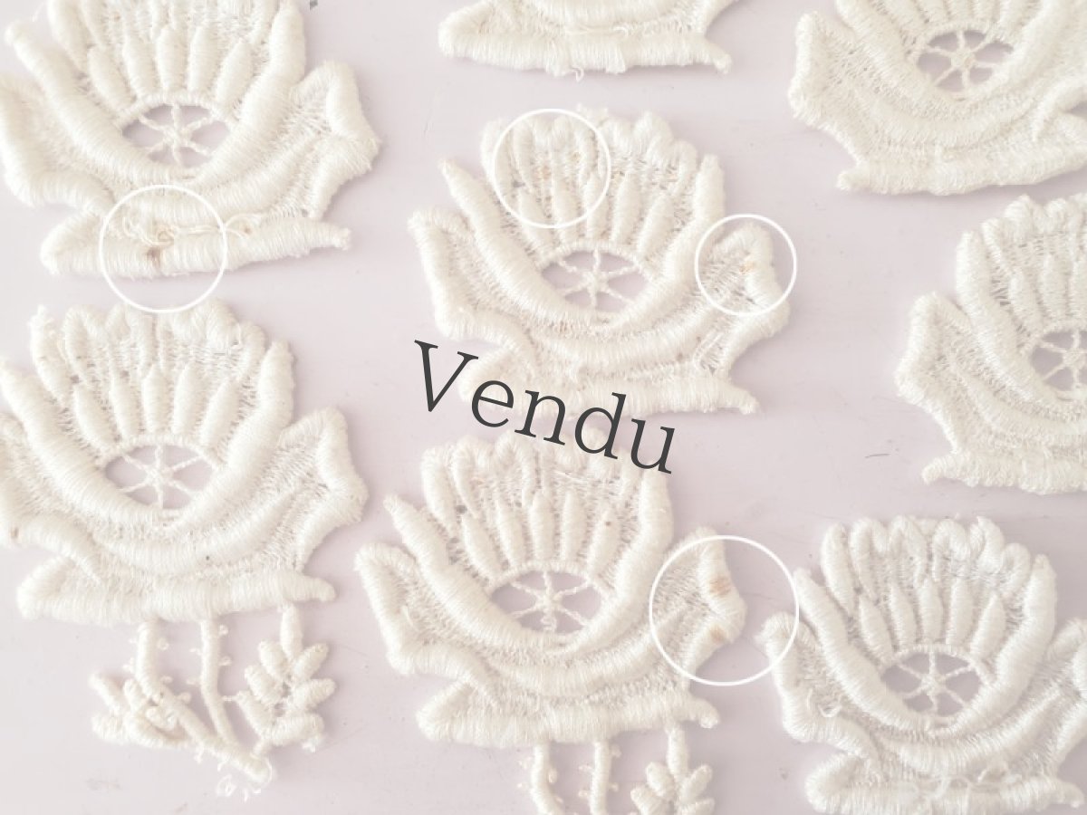 画像6: フランスヴィンテージ　レースモチーフ8枚セット≪お花≫ (6)