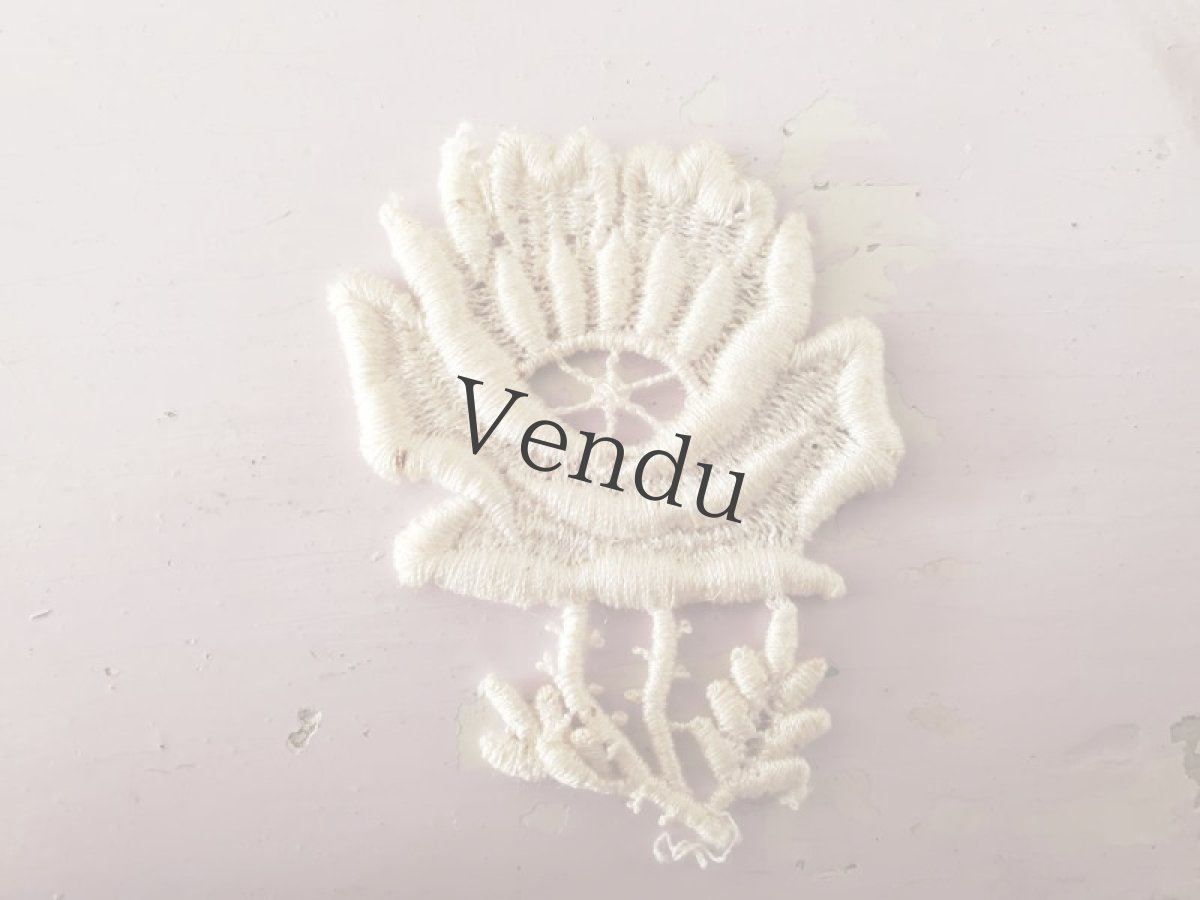 画像5: フランスヴィンテージ　レースモチーフ8枚セット≪お花≫ (5)