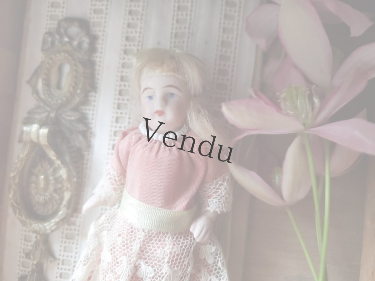 画像2: ドイツアンティーク  ビスクドール ミニョネット10cm (2)