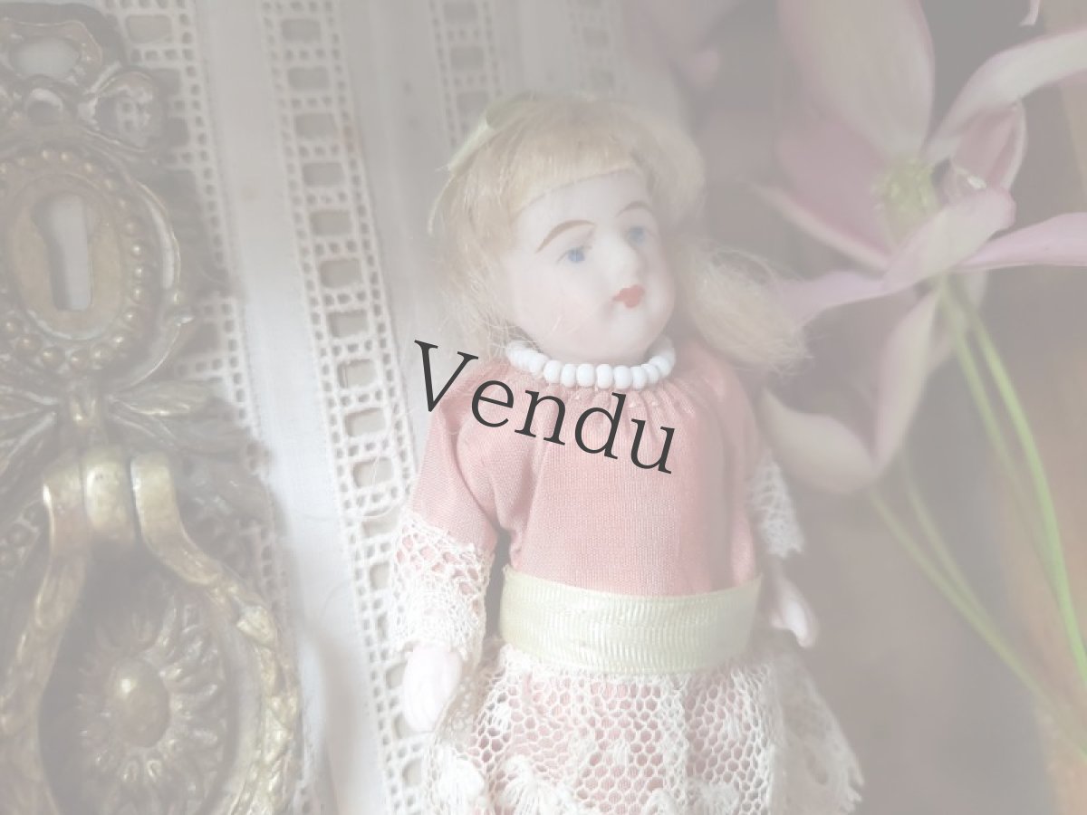 画像3: ドイツアンティーク  ビスクドール ミニョネット10cm (3)