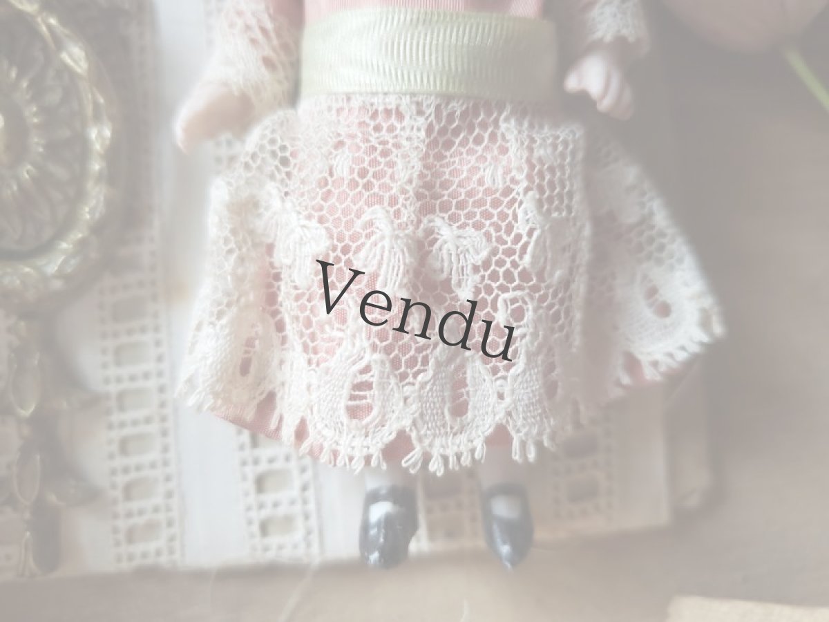 画像11: ドイツアンティーク  ビスクドール ミニョネット10cm (11)