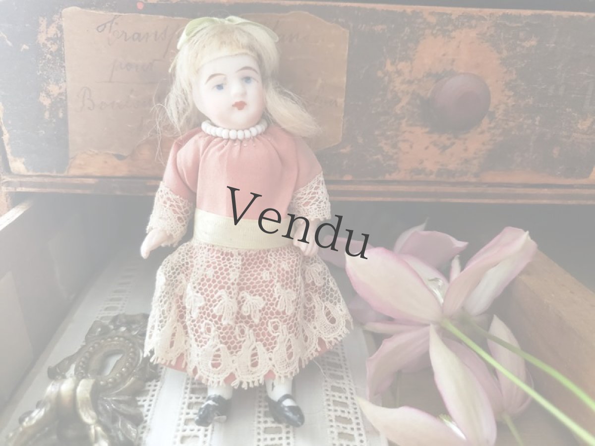 画像6: ドイツアンティーク  ビスクドール ミニョネット10cm (6)