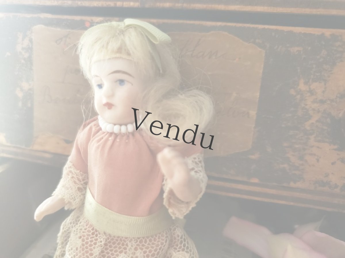 画像5: ドイツアンティーク  ビスクドール ミニョネット10cm (5)