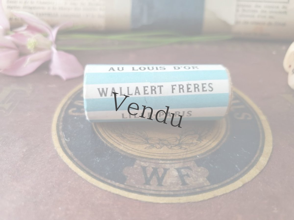 画像6: フランスアンティーク　未使用 木製ボビン お試し用白＆黒糸セット LOUIS D'OR WF (6)