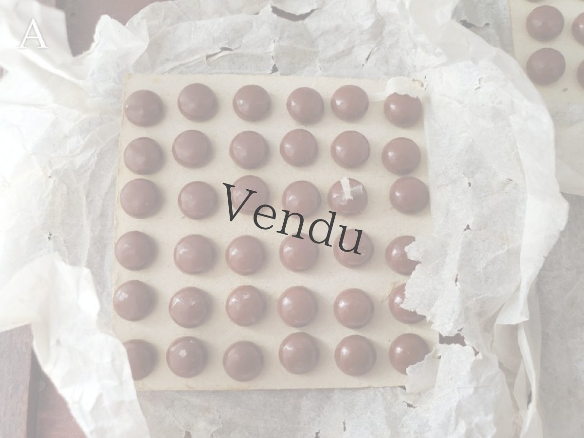 画像2: フランス1900年前後 シューボタンシート ブラウン (2)