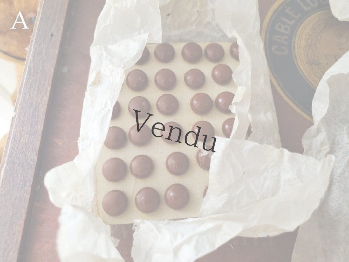 画像5: フランス1900年前後 シューボタンシート ブラウン (5)