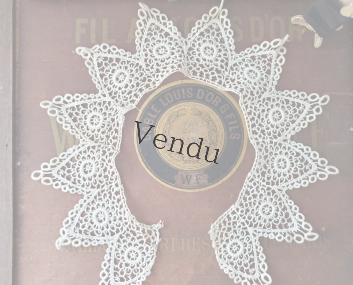 画像3: フランスヴィンテージ　レースのつけ襟 (3)