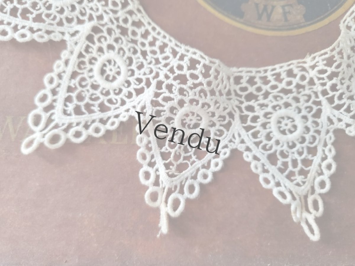 画像5: フランスヴィンテージ　レースのつけ襟 (5)