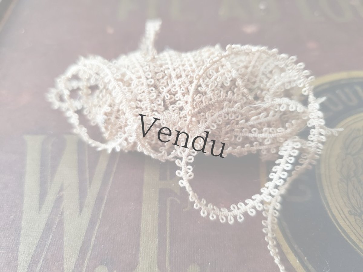 画像4: フランスアンティーク　極細4mm幅レース 100cm〜 (4)