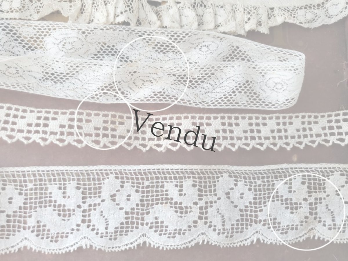 画像7: フランスアンティーク　台紙巻き色々レース 6種類セット (7)