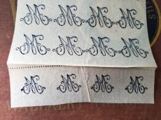 画像6: フランス 1900年前後 イニシャル刺繍シート Sèrie2《M》L.V. (6)