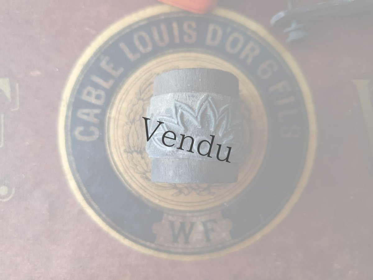 画像3: フランス 1900年前後 刺繍木製スタンプ 5こセット24-29mm (3)