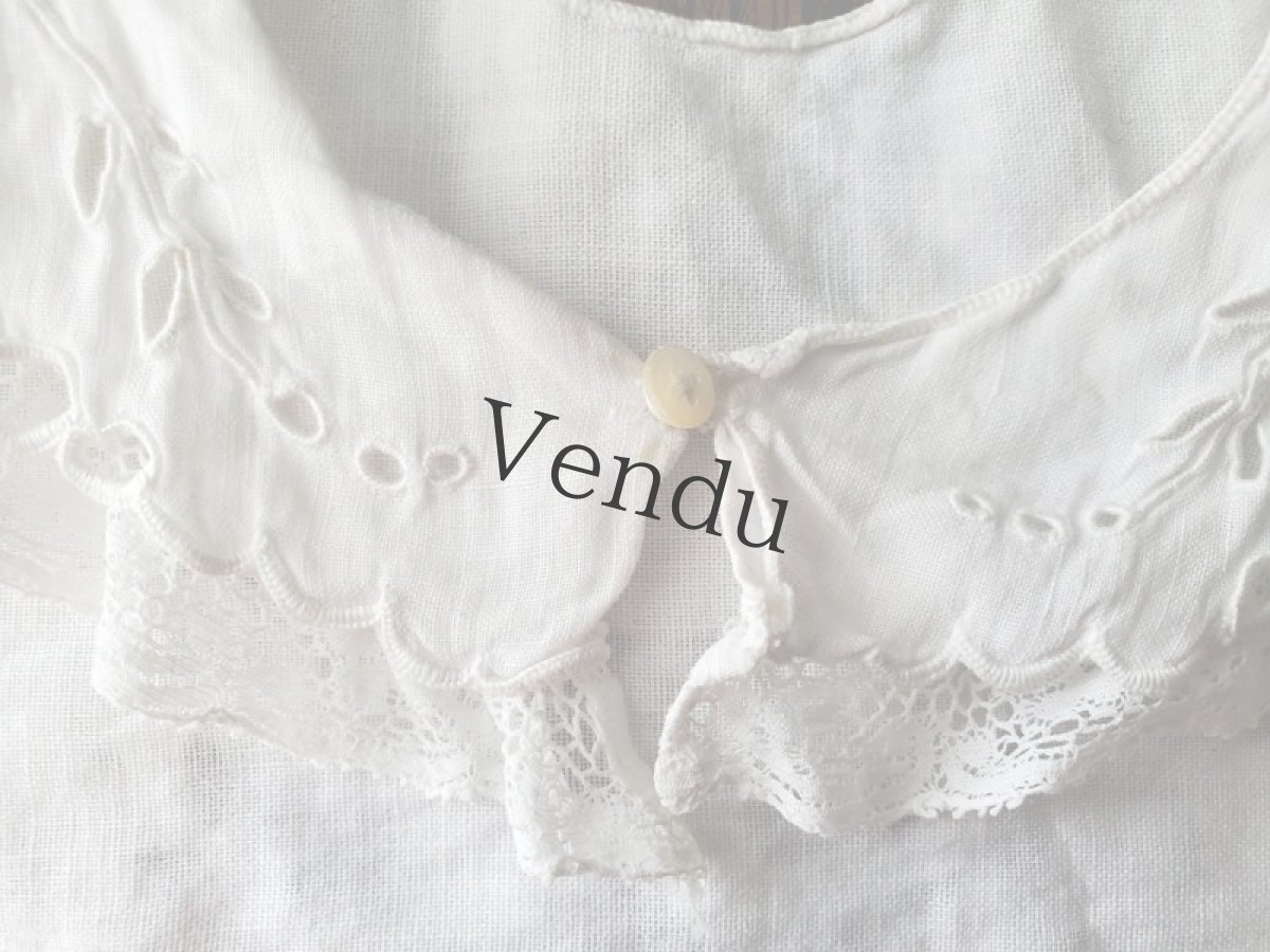 画像5: フランスヴィンテージ　カットワーク刺繍のバボワール (5)