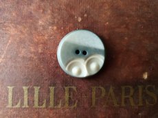 画像1: フランス 1910-1930年 アールデコ  ガラリットボタン 22mm (1)