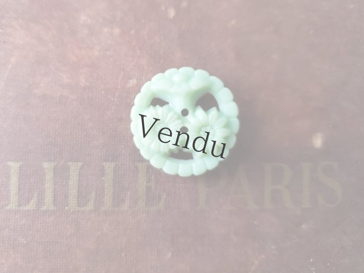 画像2: フランス 1950-1970年 お花のブーケボタン 21mm (2)