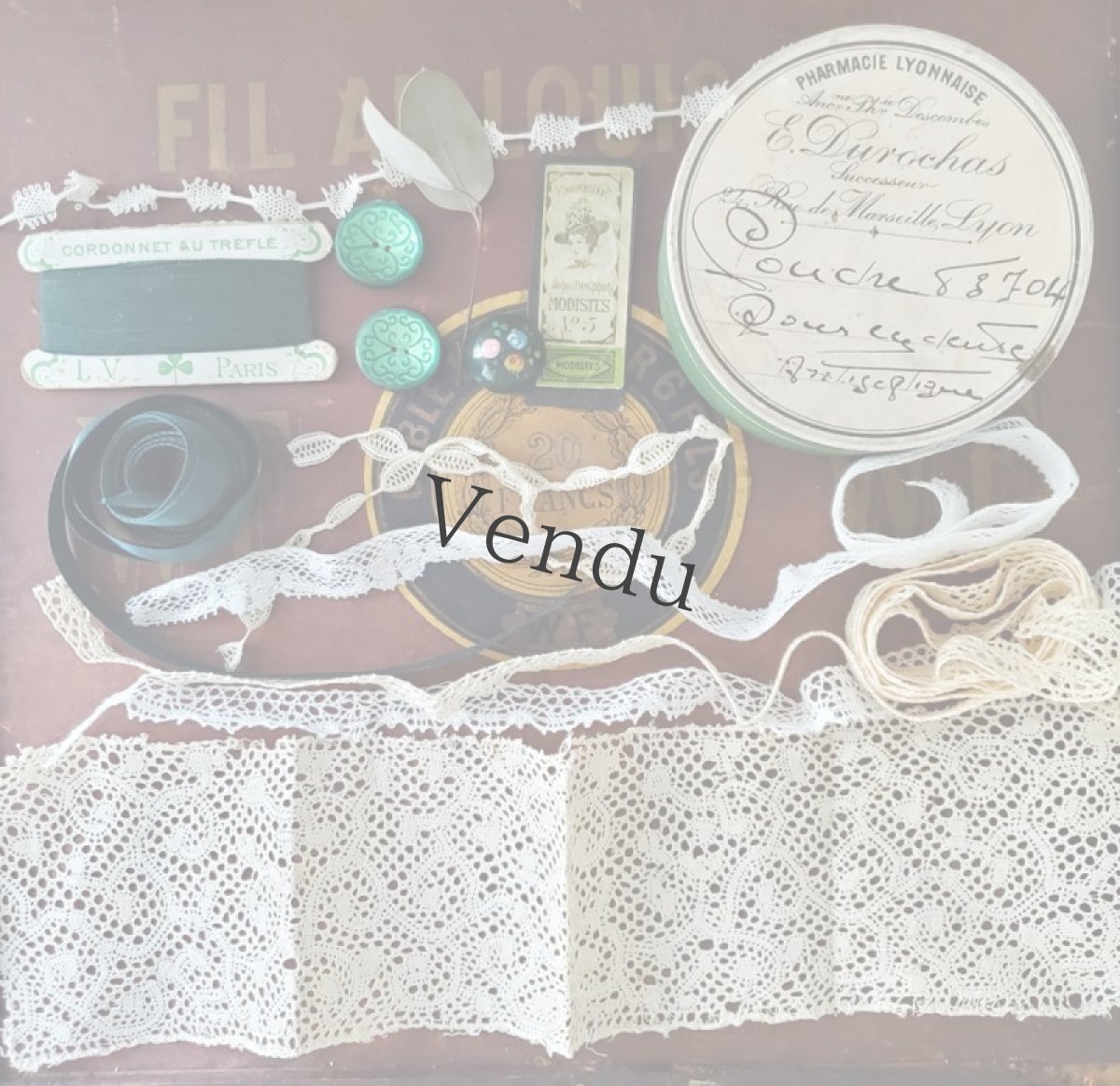 画像2: フランス蚤の市　箱入りメルスリーセット《Verte》 (2)