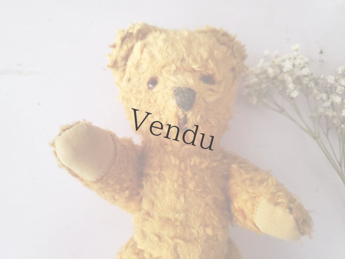 画像7: フランス 1930-1950年 小さなくまのぬいぐるみ (7)