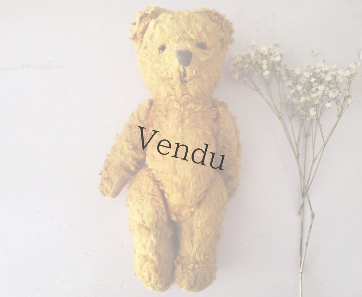 画像6: フランス 1930-1950年 小さなくまのぬいぐるみ (6)