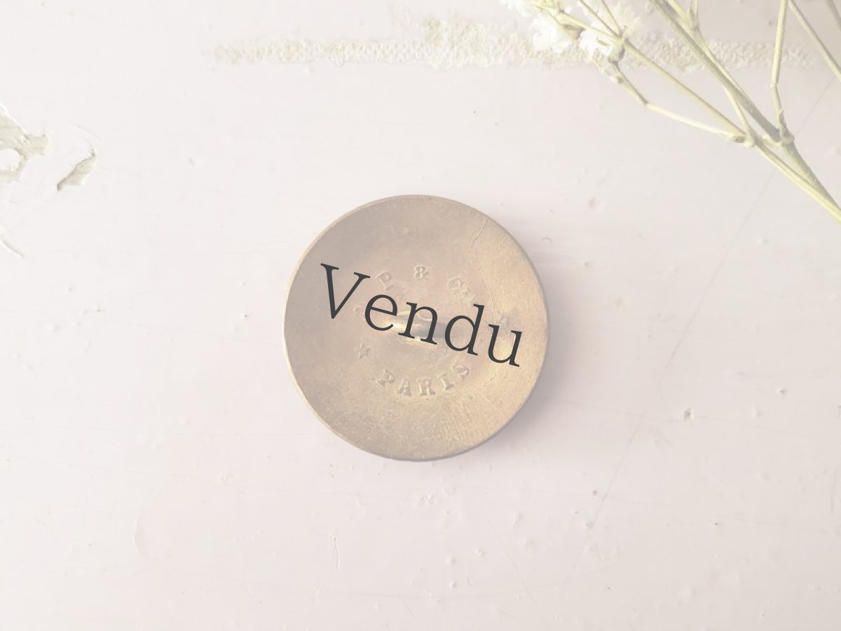 画像4: フランスアンティーク ゴールドメタルボタン AP&Cie PARIS 23mm (4)