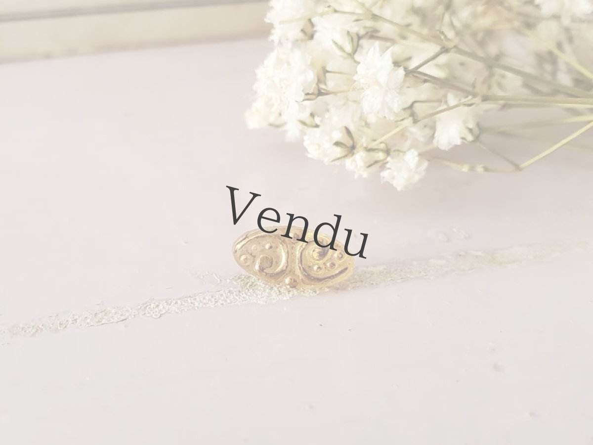 画像1: フランスアンティーク オーバル型ガラスボタン  10mm (1)