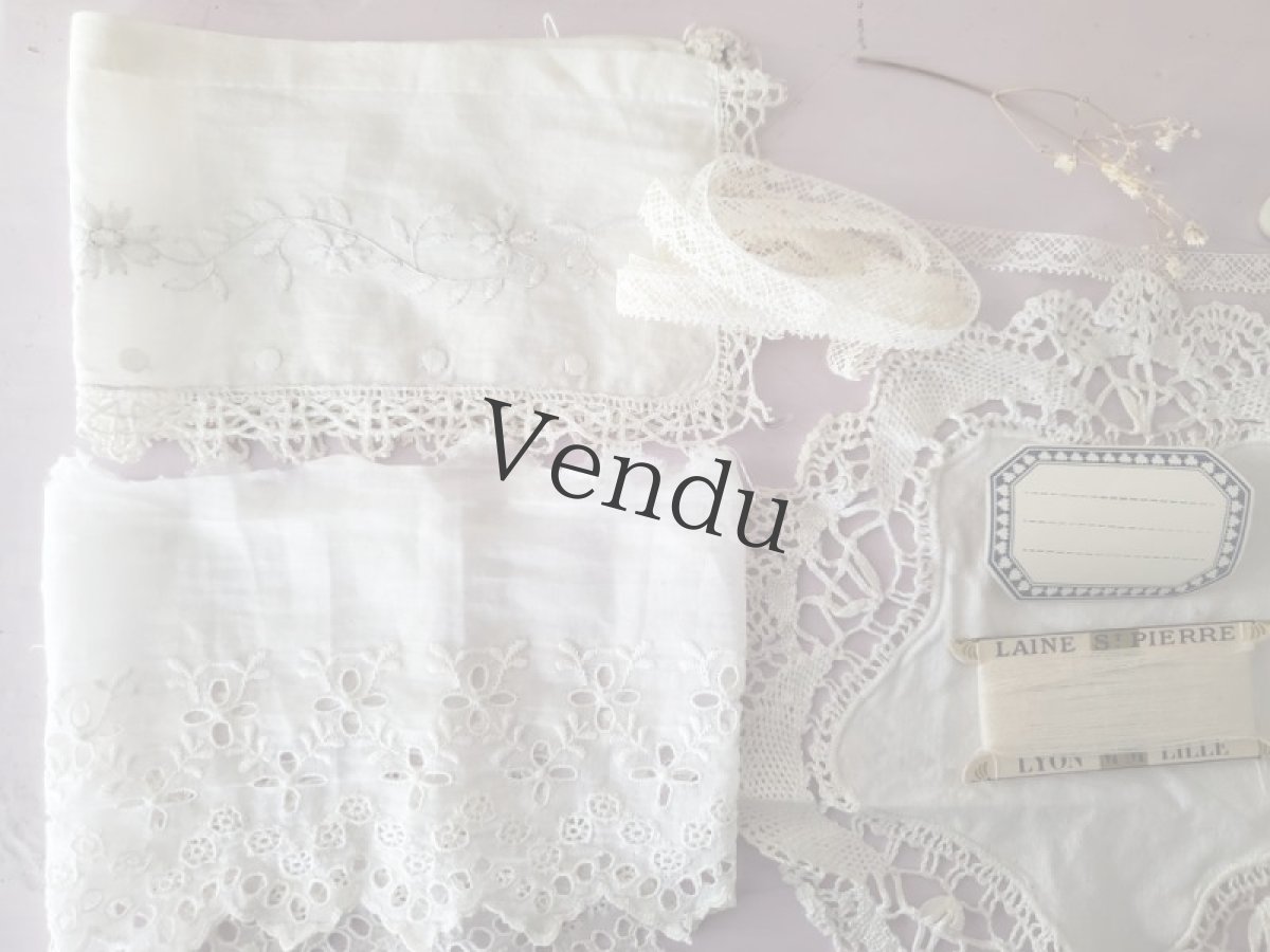 画像2: フランス蚤の市　メルスリーセット《Blanche》 (2)