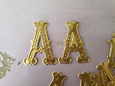 画像1: フランスアンティーク　アルファベット A 20枚セット (1)