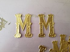 画像1: フランスアンティーク　アルファベット M 20枚セット (1)