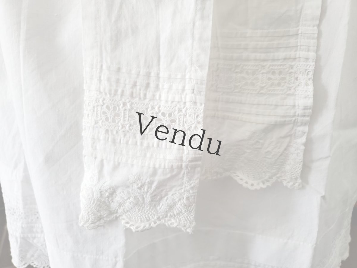 画像8: フランス 1900〜20年　タブリエ ロングサイズ (8)