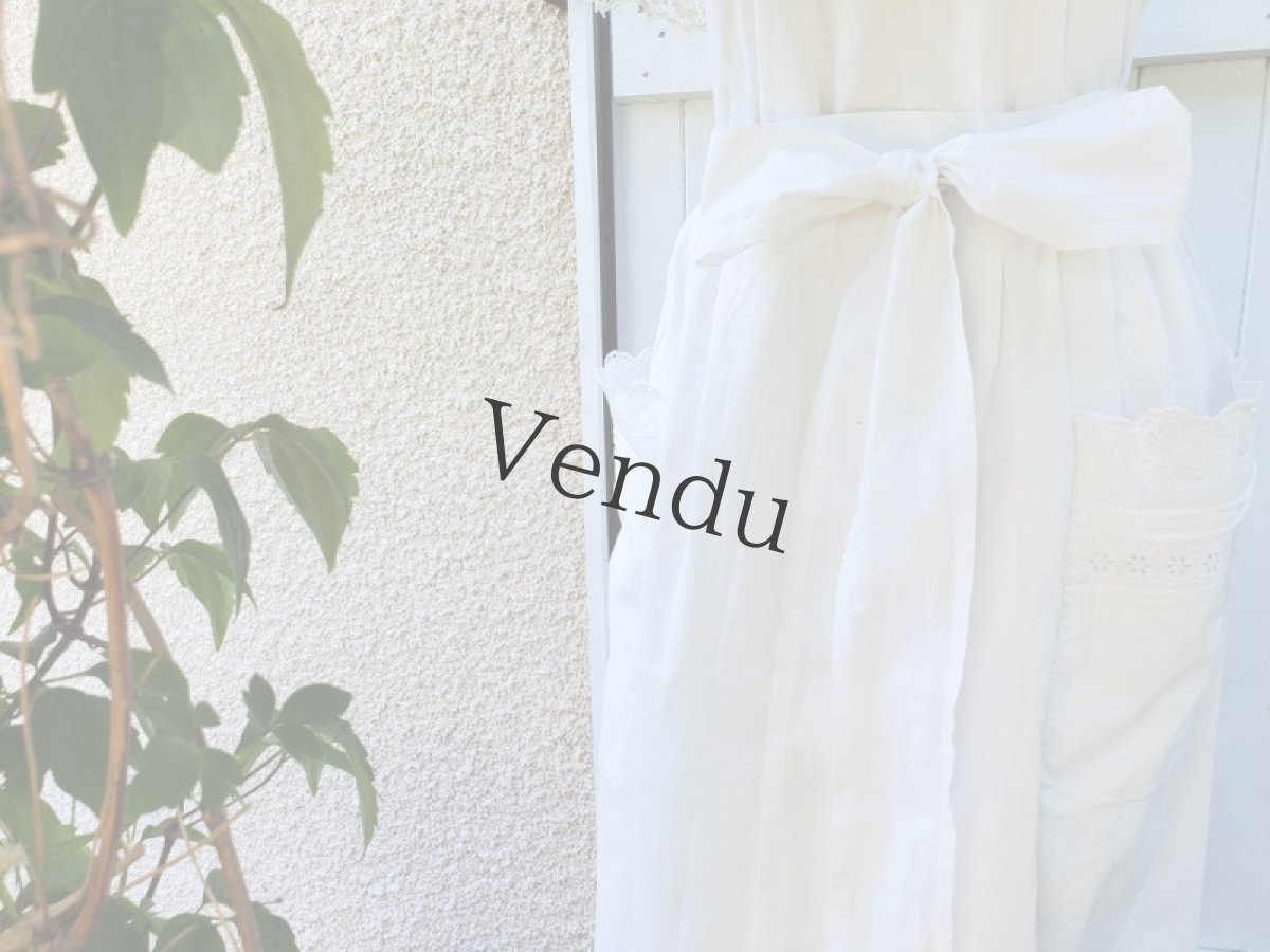 画像4: フランス 1900〜20年　タブリエ ロングサイズ (4)