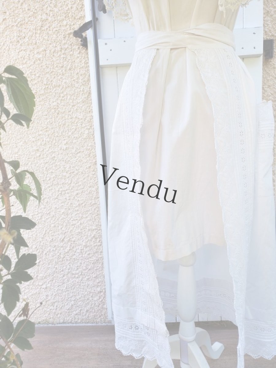 画像7: フランス 1900〜20年　タブリエ ロングサイズ (7)