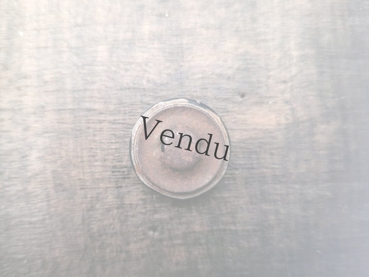 画像3: フランスアンティーク  マリンボタン いかり ブルーマリン 18mm (3)