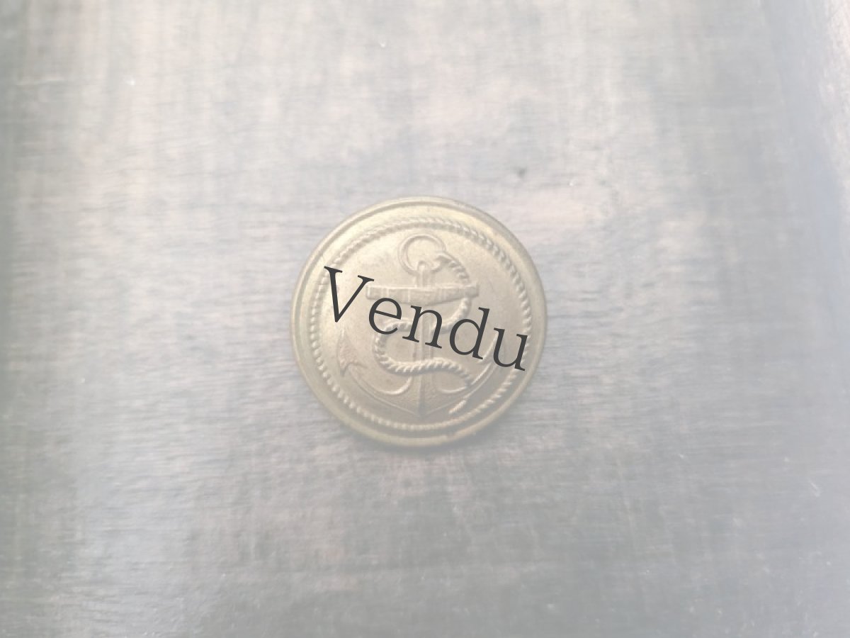 画像1: フランスアンティーク フランスミリタリー 海軍 真鍮ボタン 23mm (1)