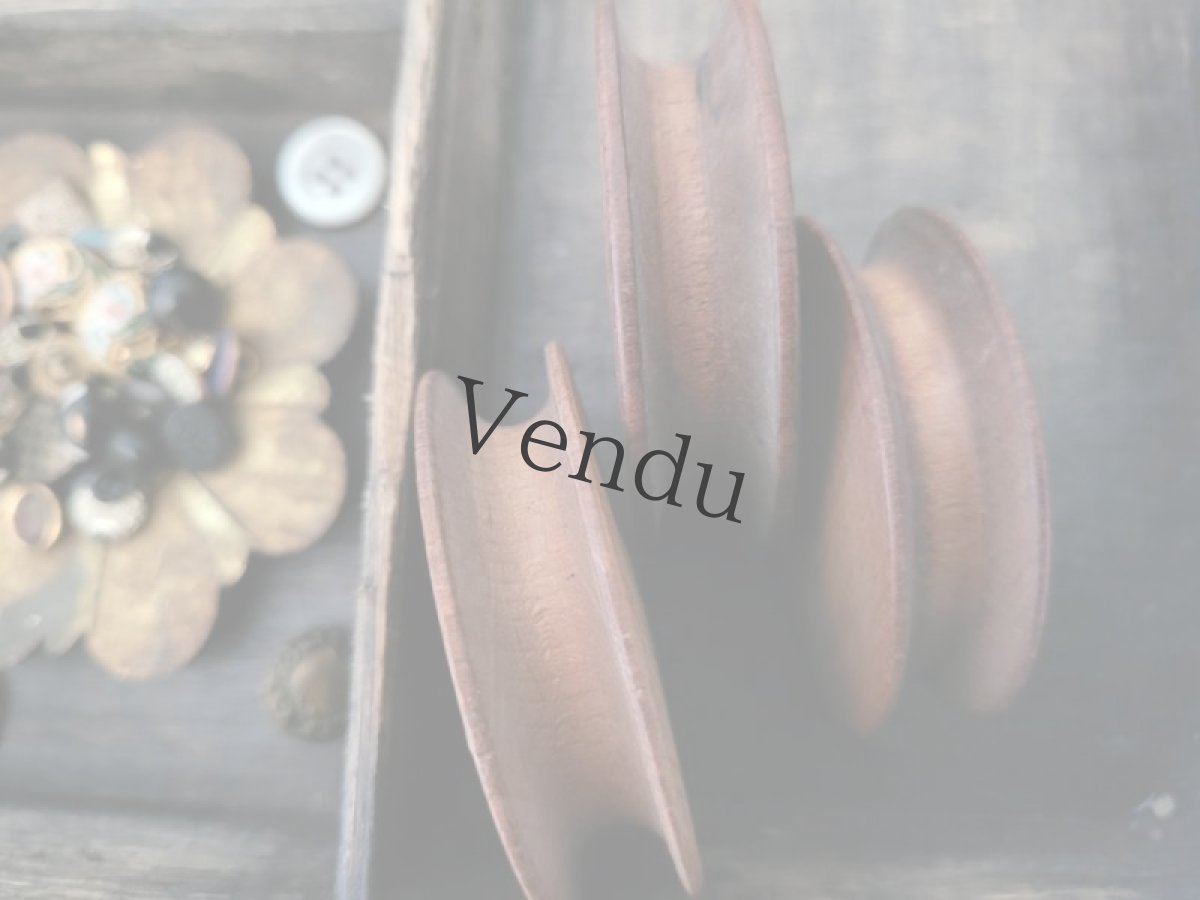 画像4: フランスアンティーク 木製糸巻きスプール 3個セット (4)