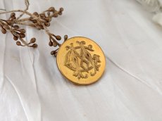 画像2: フランス 1900年前後 モノグラムボタン MC 28mm (2)