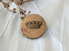 画像1: フランス 1900年前後 クラウンボタン 27mm (1)