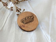 画像2: フランス 1900年前後 クラウンボタン 27mm (2)