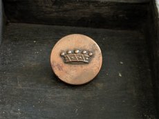 画像5: フランス 1900年前後 クラウンボタン 27mm (5)